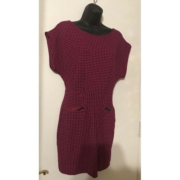 French Connection Mini Dress Houndstooth Print 4 - Picture 2 of 8